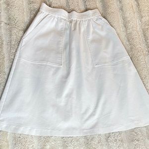 Zara white voluminous skirt with oversized pockets